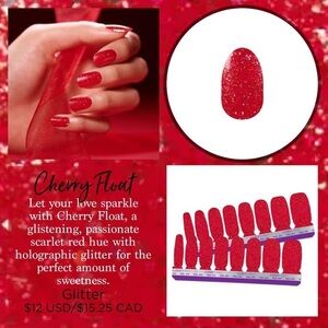 Color Street Cherry Float Nail Strips